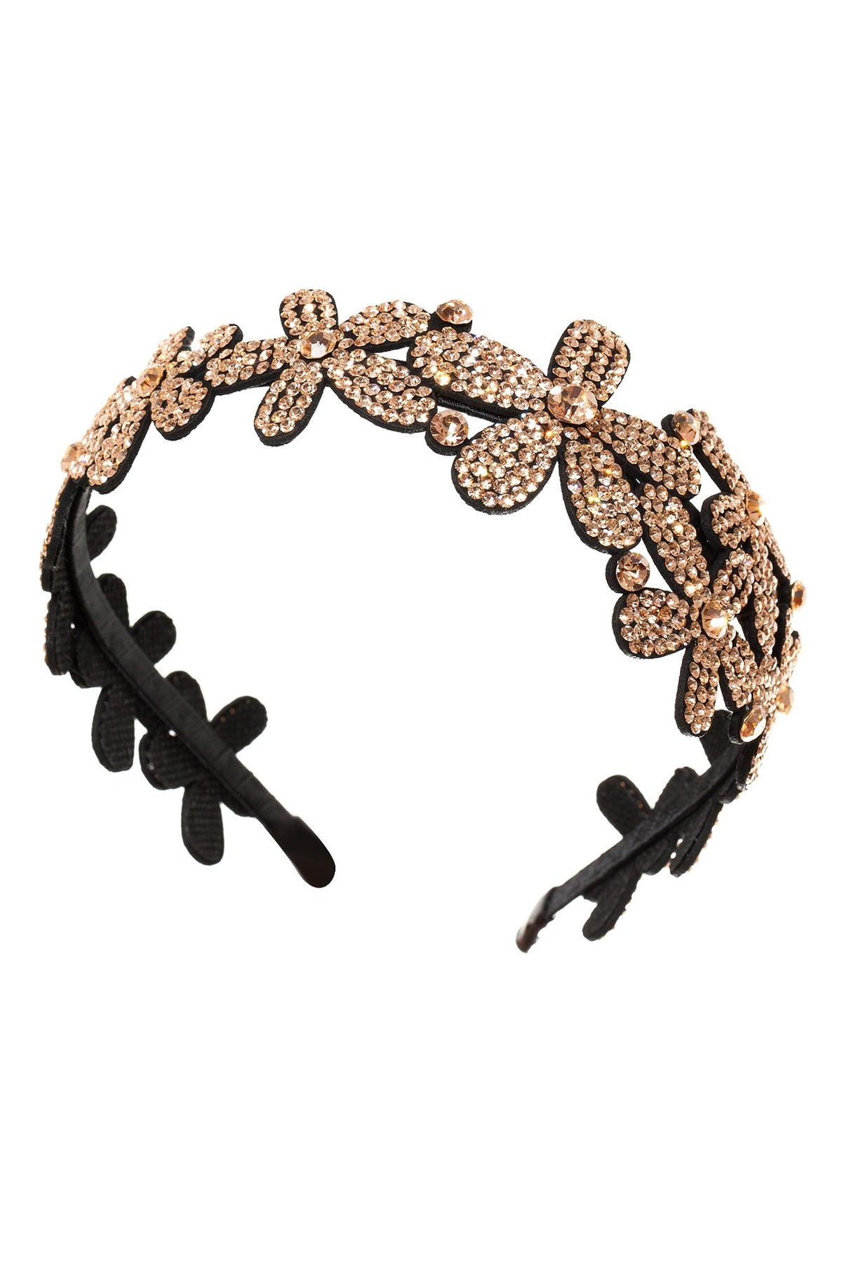 Bentita Ocazie 3 Flori Cristale Auriu