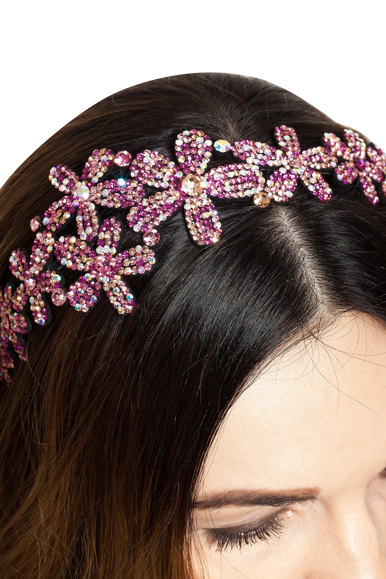 Bentita Ocazie 3 Flori Cristale Multicolor