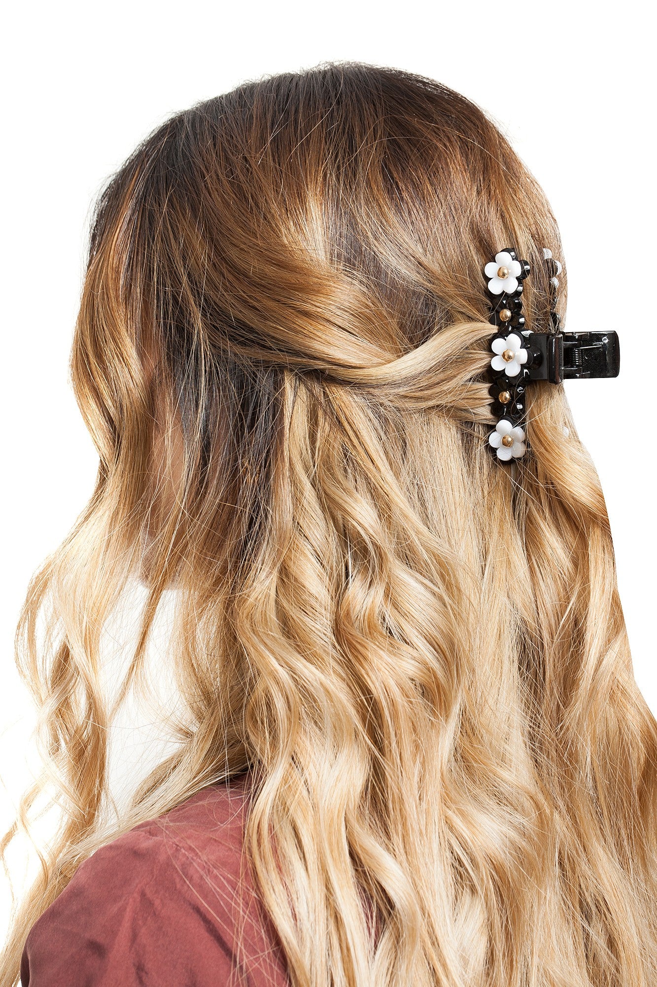 Cleste Floricele Alb si Negru