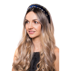 Bentita Albastra Lata Catifea Aplicatii