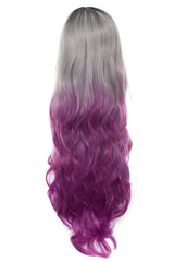 Peruca  Selena Ombre Gri-Purple