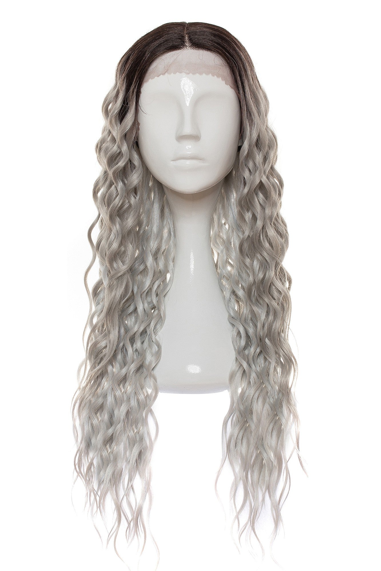 Peruca Amy Ombre Silver Grey