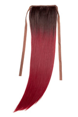 Coada Fibra Sintetica 55cm Ombre Brunet Rosu