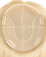 Helina Silk Topper with Natural Virgin Russian Hair 35cm Mochaccino Brown