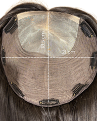 MonoTopper Noris Russian Virgin Natural Hair Topper 45 cm Dark Brown