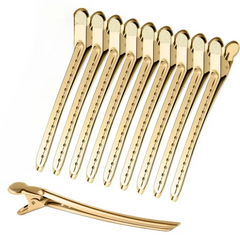 Set of 12 Golden Metal Clips