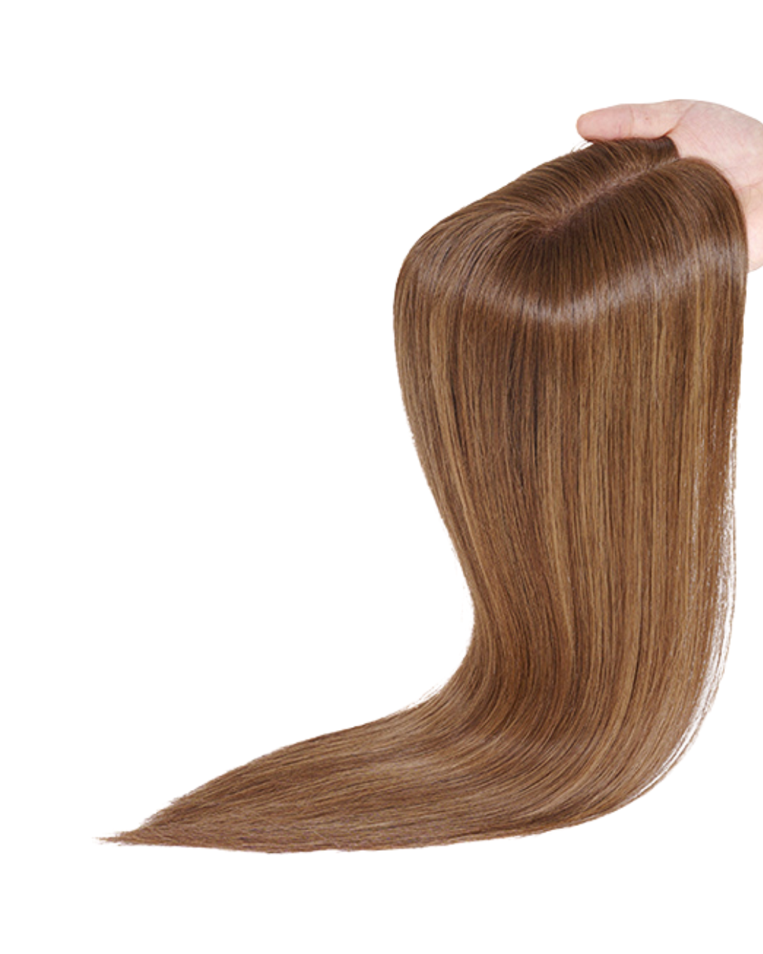 Par natural brunet balayage, șuviță lungă, textură dreaptă, 35 cm