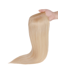 Helina Silk Topper with Natural Virgin Russian Hair 35cm Mochaccino Brown