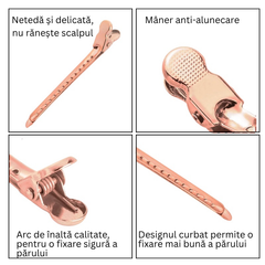 Set of 12 Golden Metal Clips